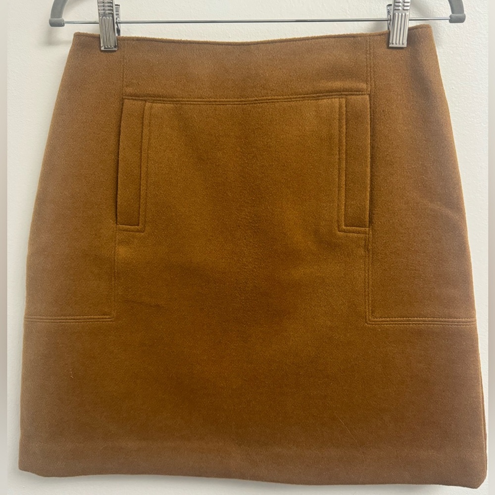 LOFT Tan/Brown Wool Blend Skirt -Size 8P - Picture 10 of 11